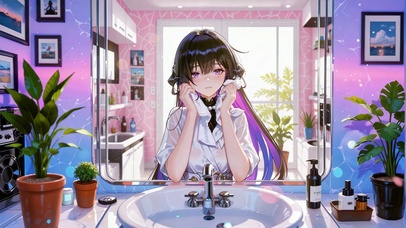 浴室少女大丽花