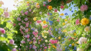 鲜花争艳