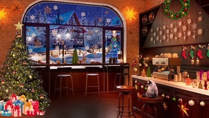 舒适的圣诞咖啡厅