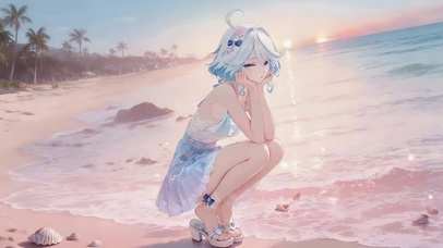 浪漫海边女孩