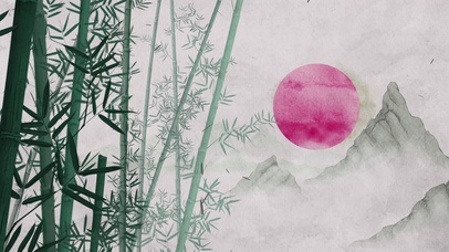 中国风水墨竹子