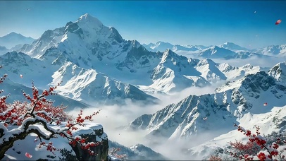 雪山红梅