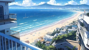 海景白云