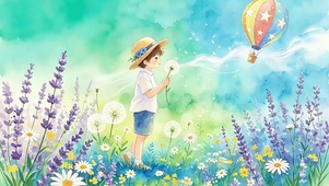 少年逐风花海