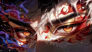 红蓝云焰眨眼动态