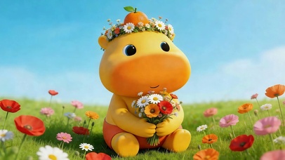 捧花赴春的噜噜