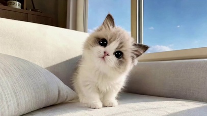 软萌窗边布偶小奶猫