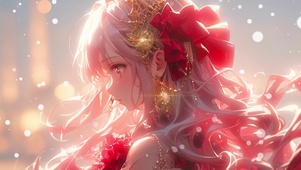 雪中少女