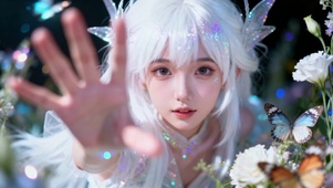 白绡精灵少女