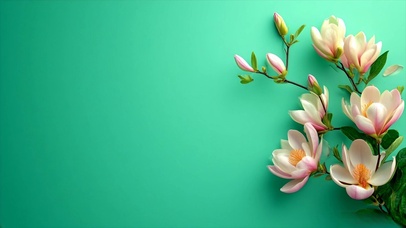 清新护眼玉兰花