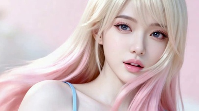 金粉发气质美女