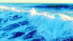 治愈夕阳海浪