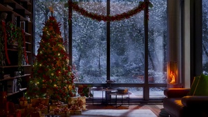 雪天新年小屋