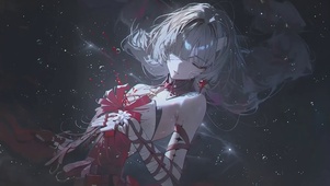 银发绷带少女 血染星空