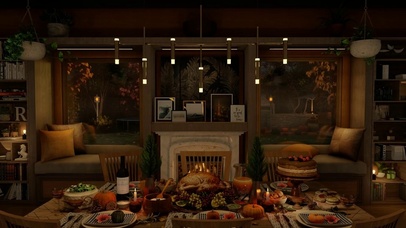 感恩节晚餐气氛