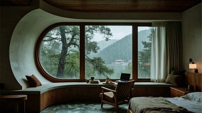 【雨景】雅致的客房