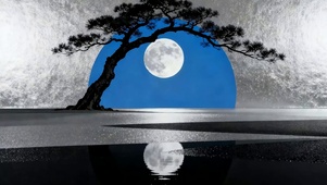 夜景树木