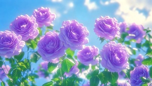 唯美花朵蓝天