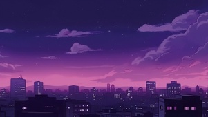 插画-紫夜