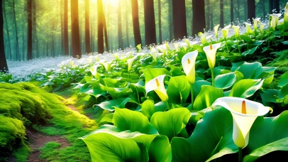 清新护眼美丽花田