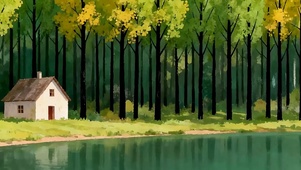 护眼绿景带鱼屏