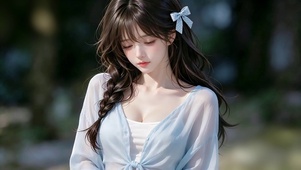 可爱清纯蝴蝶结少女