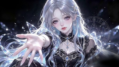 邀请唯美白发少女