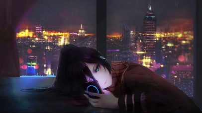 雨夜孤独少女