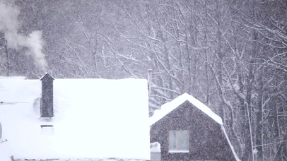 4K 高清 柔和雪白的圣诞早晨