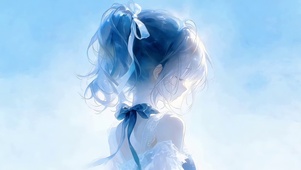 治愈蓝色调女孩