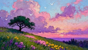 晚霞夕阳海景