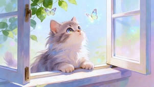 窗台的猫咪