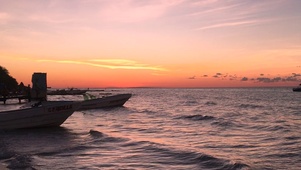 海边日落晚霞唯美动态