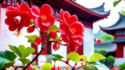 清新护眼室外花朵