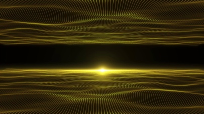 双向金色线条波浪