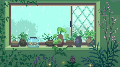 像素雨天小屋