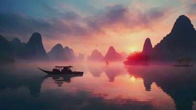 夕阳西湖