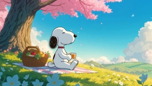 春天的史努比