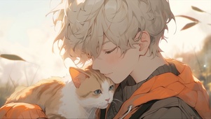 男孩与猫