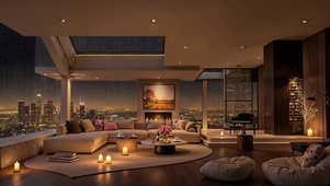 唯美城市雨夜景