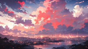 4K 晚霞