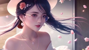 唯美清纯花美女