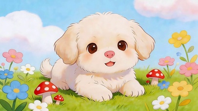 小狗的春日野餐