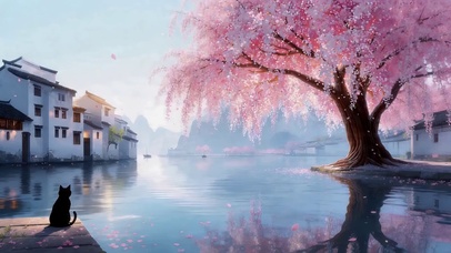 水湾樱花树