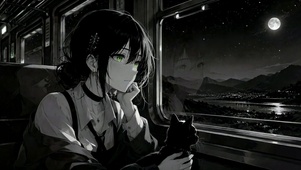 月夜列车少女与黑猫蕾塞