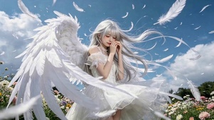 白羽天使少女