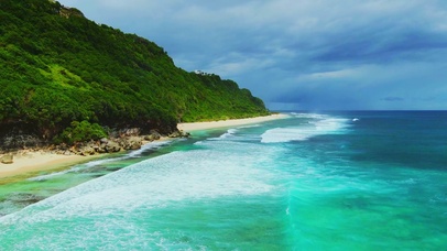 唯美俯瞰海浪 4K