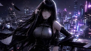 夜色霓虹少女