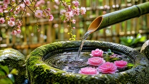 庭院竹泉