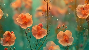 护眼花朵带鱼屏